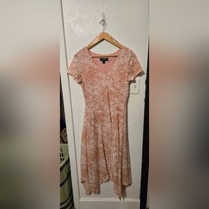 Elegant Peach Lace Dress